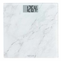 Taylor White Glass Digital Scale with Marble Design