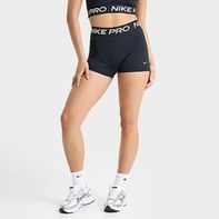 Nike Women's Pro Mid-Rise 3" Biker Shorts, L - Black/White