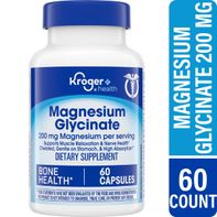 Kroger® Magnesium Glycinate Capsules (200mg Elemental Magnesium)