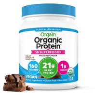 Orgain Organic Vegan 21g Protein Powder + 50 Superfoods, Creamy Chocolate Fudge