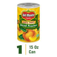 Del Monte Yellow Cling Sliced Peaches in 100% Juice, Canned Fruit