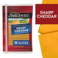Sargento Natural Sharp Cheddar Sliced Cheese, 11 Slices