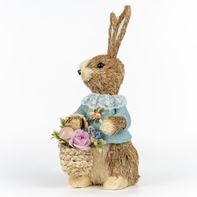 Ashland Sisal Bunny with Floral Basket Figurine
