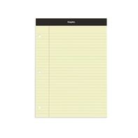 Armpad 8 1/2" x 11 3/4" Canary Yellow Wide Ruled 100 Double Sheet Legal/Wide Pad