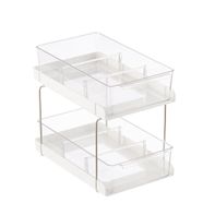 The Container Store 2-Drawer Cabinet Organizer - Clear & White - 14-1/2" x 8-1/2" x 10"