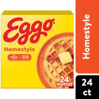 Eggo Homestyle Waffles, Breakfast Food, Family Pack, 24 Count