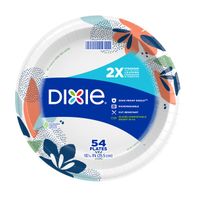 DIXIE Paper Plates, 10 Inch Dinner Plate (Design May Vary)