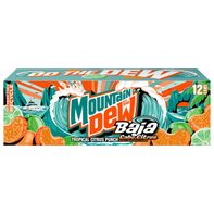 Mountain Dew Soda Pop Baja Cabo Citrus Tropical Punch Soda Cans