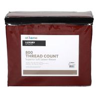 4-Piece Red 800 Thread Count Luxury Sateen Sheet Set, King