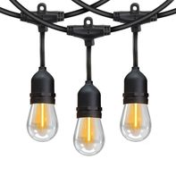 Feit 48' LED String Light Set, Black, 1-pack