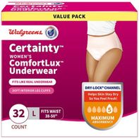 Walgreens Certainty Women's Large Maximum Absorbency Underwear