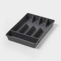 Brightroom 5 Compartment Plastic Plastic Drawer Organizer - Gray
