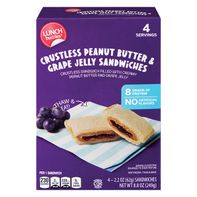 Lunch Buddies Crustless Peanut Butter & Grape Jelly Sandwiches, 4 Pack