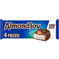 ALMOND JOY Coconut and Almond Chocolate King Size, Candy Bars, 3.22 oz (4 Pieces)