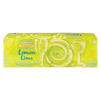 Wegmans Lemon Lime Sparkling Water, 12 Pack Cans