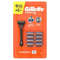 Gillette Fusion5 Men’s Razor Handle + 9 Blade Refills