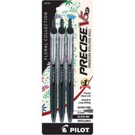 Pilot Precise V5 Floral Extra Fine 0.5 mm Rollerball Pens - Black Ink