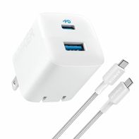 Anker 2 Port 33W Wall Charger With USB-C Cable - White