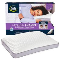 Serta Layered Luxury Gel Memory Foam Pillow - White