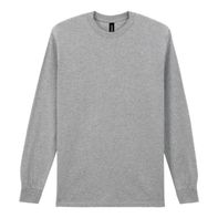 Gildan Men's Long Sleeve Crew Neck Adult T-Shirt - Grey - 2XL