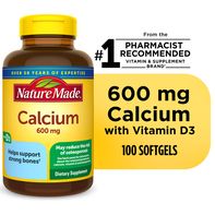 Nature Made Calcium, 600 mg, Liquid Softgels