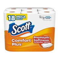Scott Comfort Plus 1-Ply Toilet Paper Rolls - White