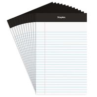 TRU RED TR57338 5" x 8" White Narrow Ruled Notepad