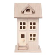 ArtMinds 7.5" Assorted Unfinished Wood Townhouse Birdhouse