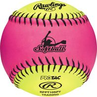 Rawlings 10" Optic Yellow & Pink Protac Training Softball