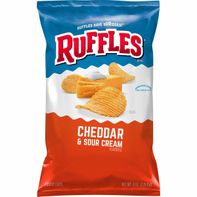 Ruffles Potato Chips, Cheddar & Sour Cream Flavored, Party Size
