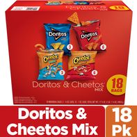 Frito Lay Doritos & Cheetos Mix Variety Pack, 18 Bags