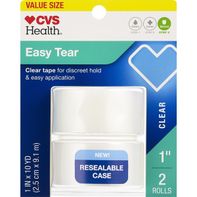 CVS All Purpose Breathable Clear Tape, 2 PK