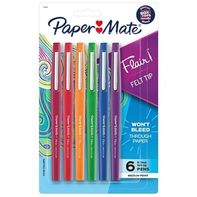 Paper Mate 61390 Flair Medium Point Assorted Inks Felt Tip Pens