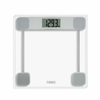 Thinner Clear Glass Weight Scale - Silver