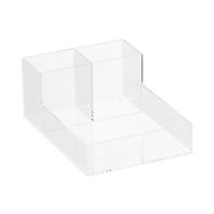 The Container Store Luxe Cosmetic & Brush Organizer - Clear - 6-1/4" x 8-1/2" x 3-5/8"