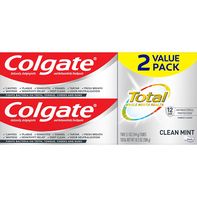Colgate Toothpaste, Clean Mint, Paste, 2 Value Pack