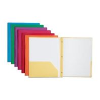 Staples Assorted Colors 2-Pocket Presentation Folder With Fasteners