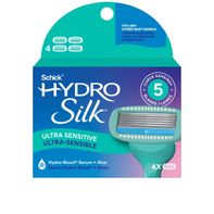 Schick Hydro Silk 5-Blade Razor Refills for Women Sensitive Skin Hypoallergenic Serum with Aloe