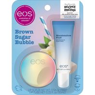 eos Brown Sugar Bubble Scrub & Marshmallow Fluff Super Lip Balm Blister