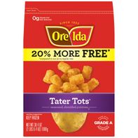 Ore-Ida Tater Tots Seasoned Shredded Potatoes Frozen Food Snacks