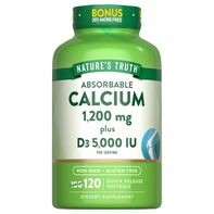 Natures Truth Calcium 1200 mg + D3 5000 IU Bonus 100+20 SG