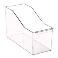 The Container Store Book Bin - Clear - 6-3/4" x 14" x 7"
