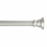 Nicholas 5/8" Nickel Tension Curtain Rod, 28-48"