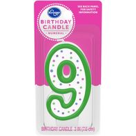 Kroger® Numeral #9 Birthday Candle
