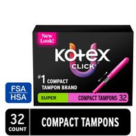 U by Kotex Click Compact Super Tampons