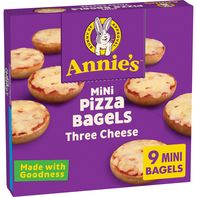 Annie's Frozen Three Cheese Mini Pizza Bagels
