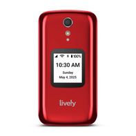 Lively Jitterbug Flip2 Cell Phone for Seniors - Red