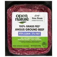 Open Nature 93%/7% 100% Grass Fed Angus Ground Beef