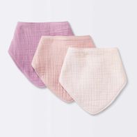 Cloud Island Babies' Muslin Bandana Bib - Pink