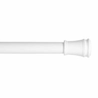 Rogers 5/8" White Tension Curtain Rod, 28-48"